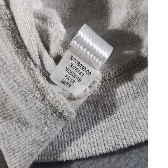 Athleta Gray Striped Crossover Hem Pullover Sweatshirt Women ST Cozy Minimalist - Picture 5 of 6